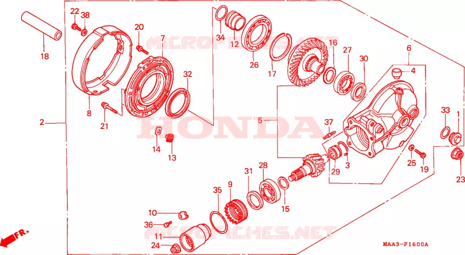 COUPLE CONIQUE Honda MOTO 1100 SHADOW 1998  VT1100CW