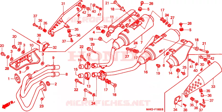 SILENCIEUX D'ECHAPPEMENT Honda MOTO 650 SLR 1998  SLR650W