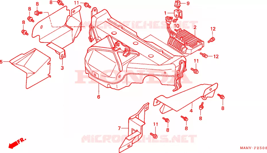 PROTECTION DE CHAMBRE Honda MOTO 1500 GOLD-WING 1998  GL1500AW