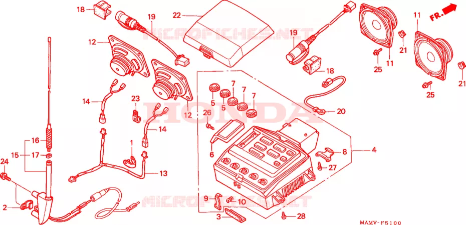 RADIO Honda MOTO 1500 GOLD-WING 2000  GL1500AY