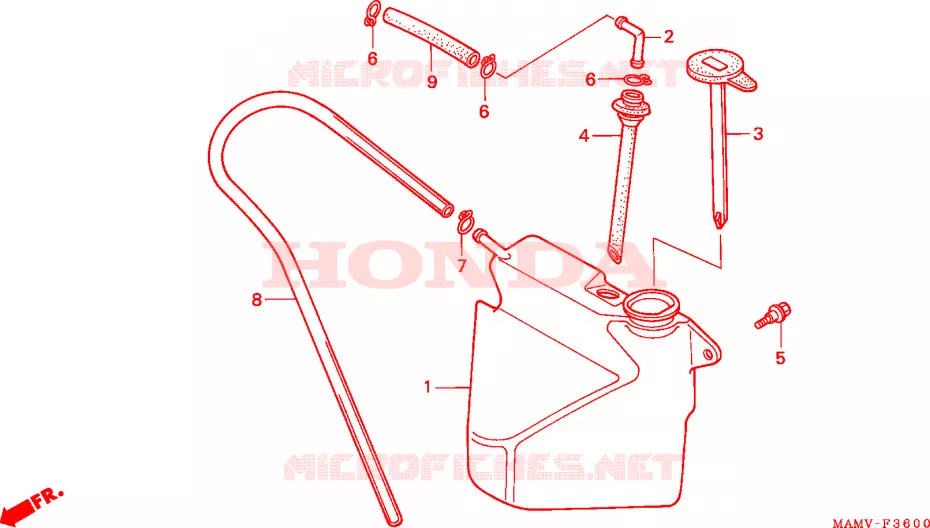 VASE D'EXPANSION Honda MOTO 1500 GOLD-WING 1998  GL1500AW