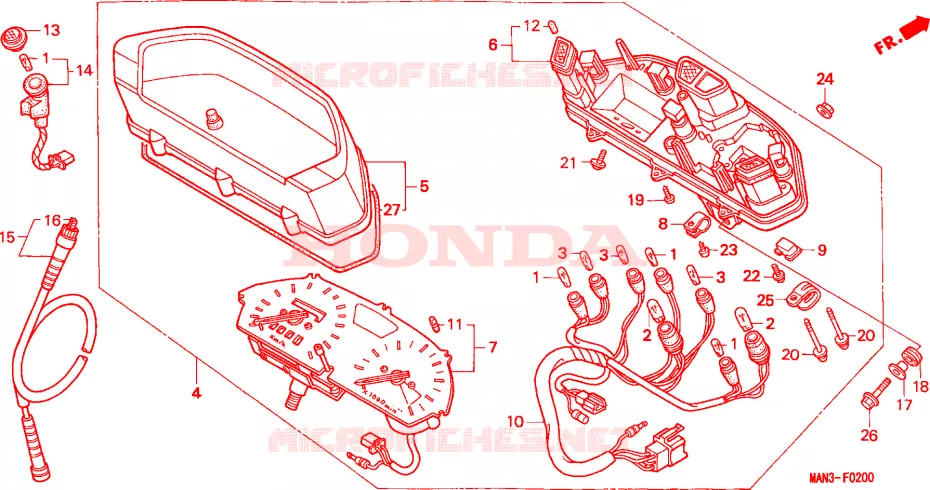 COMPTEUR Honda MOTO 500 NX 1996  NX500T