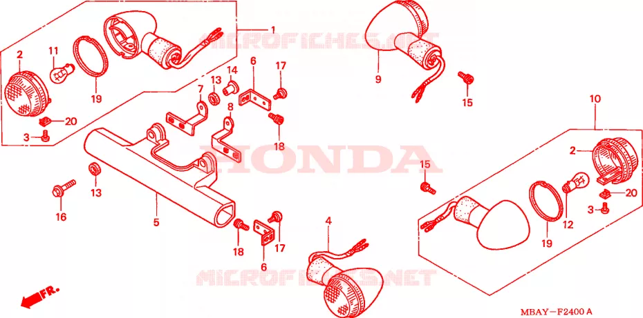 CLIGNOTANT Honda MOTO 750 NV 2001  NV750C21