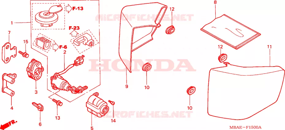 COUVERCLES LATERAUX Honda MOTO 750 SHADOW 2001  VT750CD31