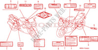 ETIQUETTE DE PRECAUTIONS(1) pour Honda CBR 600 2000