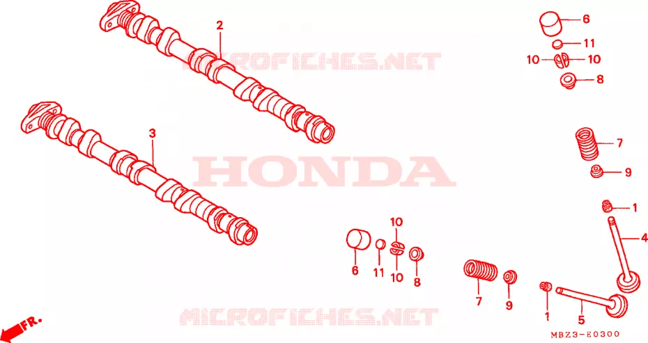 ARBRE A CAMES - SOUPAPE Honda MOTO 600 HORNET 2001  CB600F1