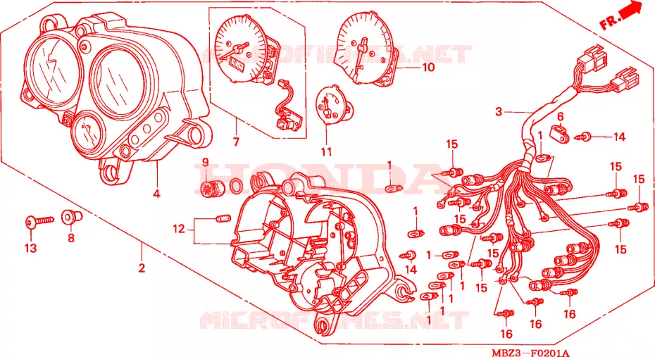COMPTEUR(2) Honda MOTO 600 HORNET 2003  CB600F21
