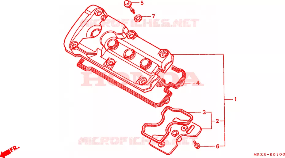 COUVRE CULASSE Honda MOTO 600 HORNET 2002  CB600F21