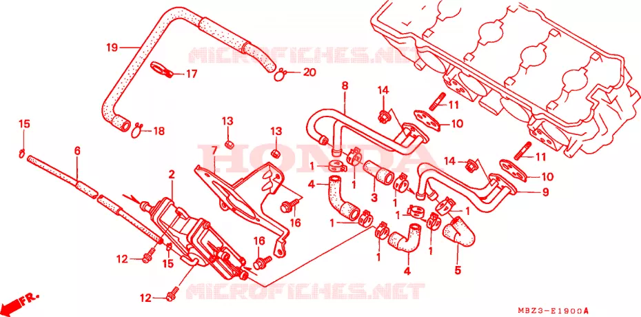 FILTRE A AIR - SOUPAPE D'AIR Honda MOTO 600 HORNET 2002  CB600F21