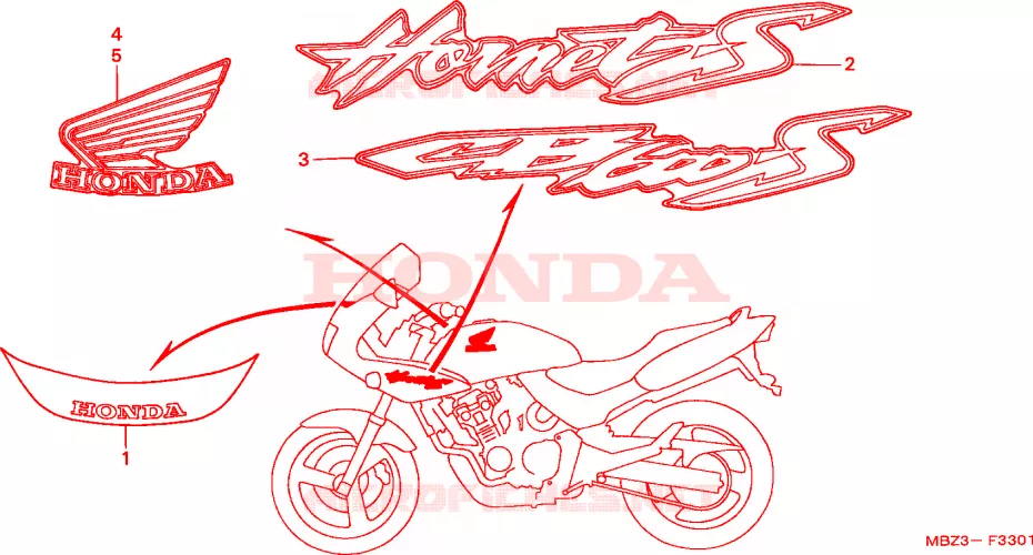 MARQUE(2) Honda MOTO 600 HORNET 2003  CB600F21