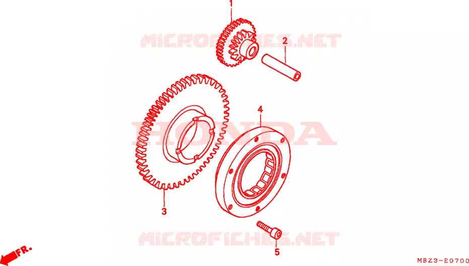 ROUE LIBRE DE DEMARREUR Honda MOTO 600 HORNET 2000  CB600F2Y