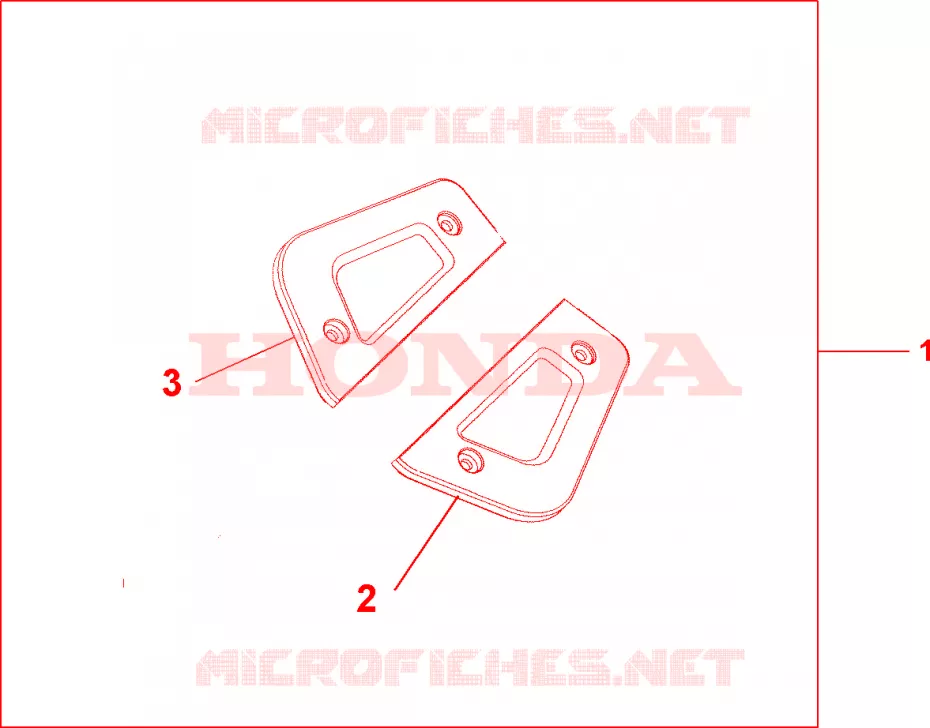 EMBASES MARCHE PIEDS PASSAGER CHROME Honda MOTO 1800 GOLD-WING 2004  GL1800A4