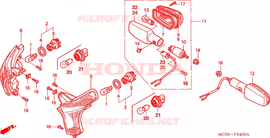 CLIGNOTANT Honda MOTO 650 TRANSALP 2002  XL650V2