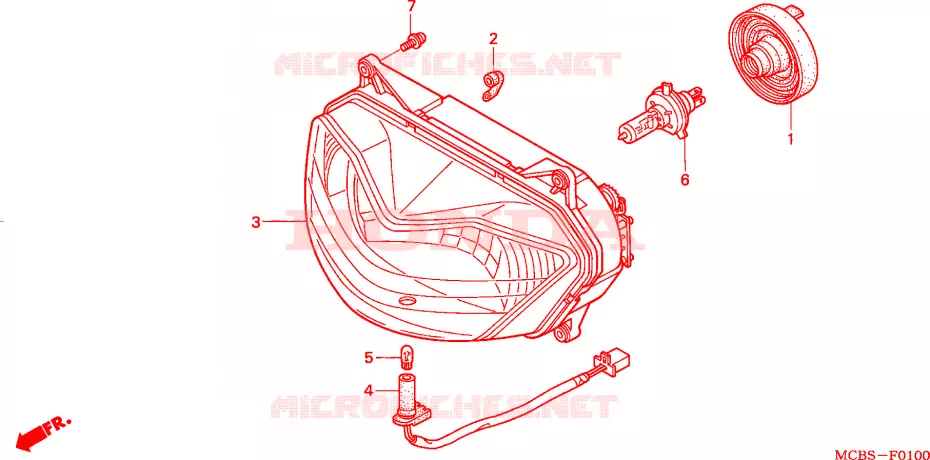 PHARE Honda MOTO 650 TRANSALP 2004  XL650V4