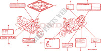 ETIQUETTE DE PRECAUTIONS pour Honda CB 1100 X11 2001