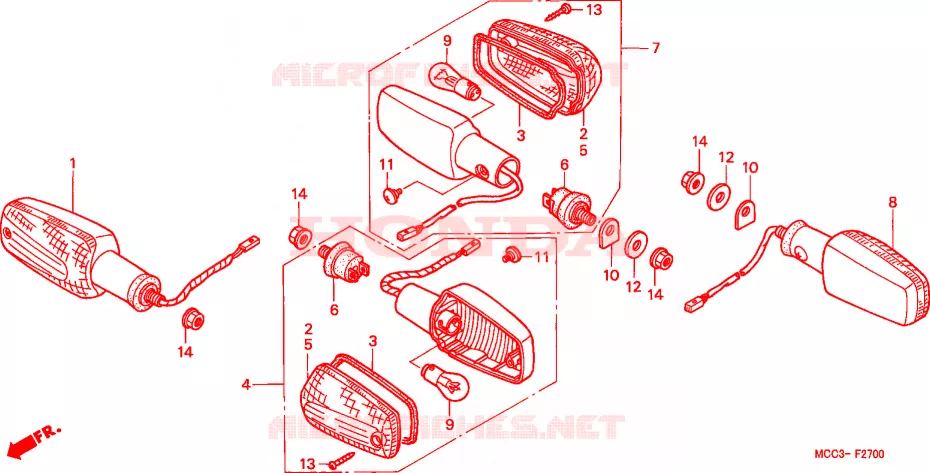 CLIGNOTANT Honda MOTO 1100 CB 2000  CB1100SFY