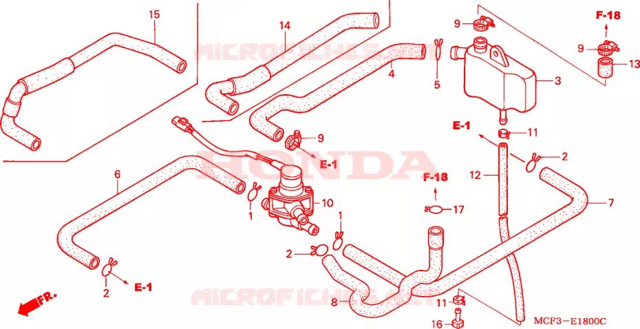 COMMANDE INJECTION D'AIR SOUPAPE Honda MOTO 1000 SP 2002  VTR1000SP3