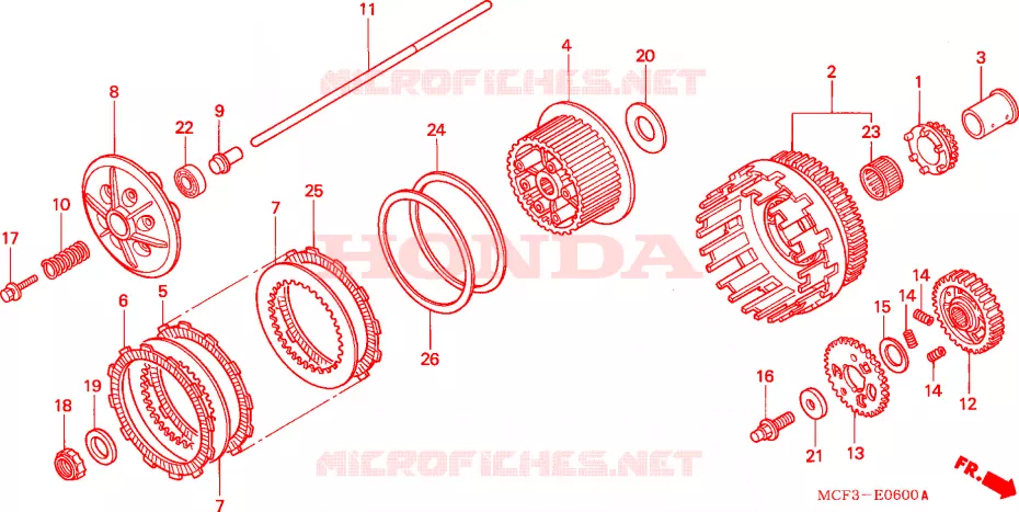 EMBRAYAGE Honda MOTO 1000 SP 2002  VTR1000SP3