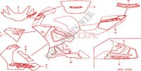 RAYURE/MARQUE(5) pour Honda CBR 929 RR ERION 2001