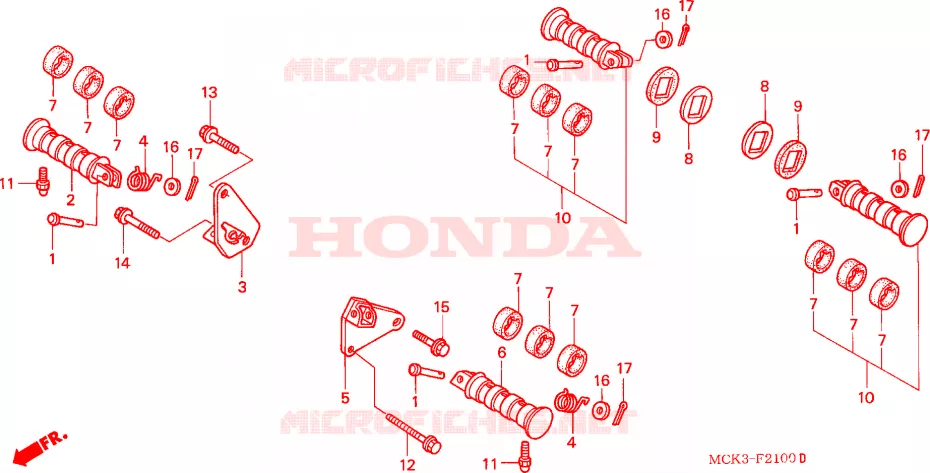 REPOSE PIED Honda MOTO 1100 SHADOW 2000  VT1100C2Y_A