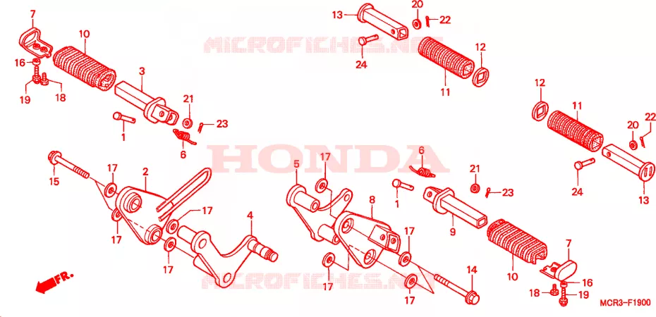 REPOSE PIED Honda MOTO 750 SHADOW 2002  VT750DC2_A