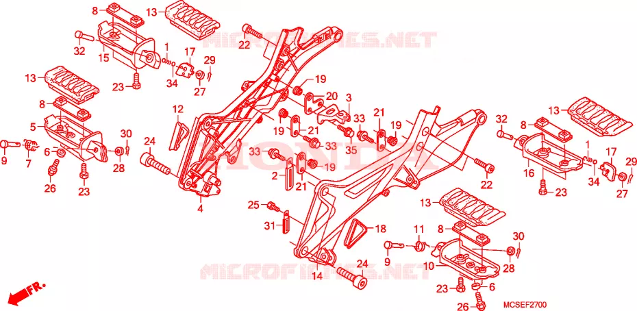 REPOSE PIED Honda MOTO 1300 PAN-EUROPEAN 2010  ST1300AA
