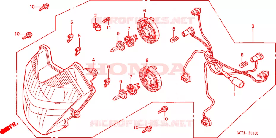 PHARE Honda SCOOTER 600 SILVERWING 2005  FJS600A4