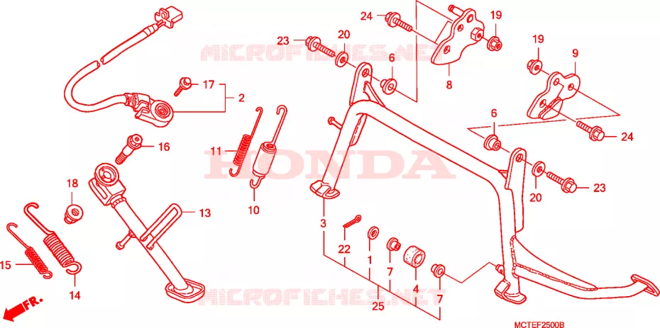 BEQUILLE Honda SCOOTER 400 SILVERWING 2006  FJS400D6