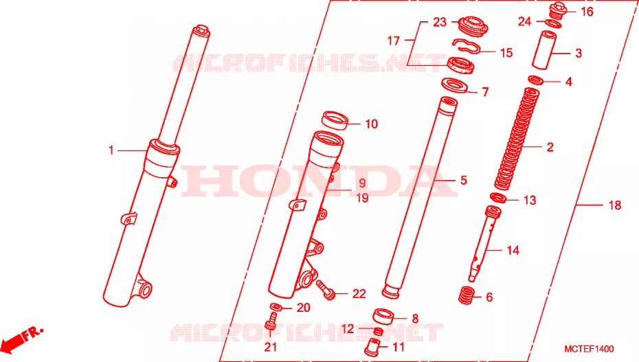 FOURCHE Honda SCOOTER 600 SILVERWING 2006  FJS600A6