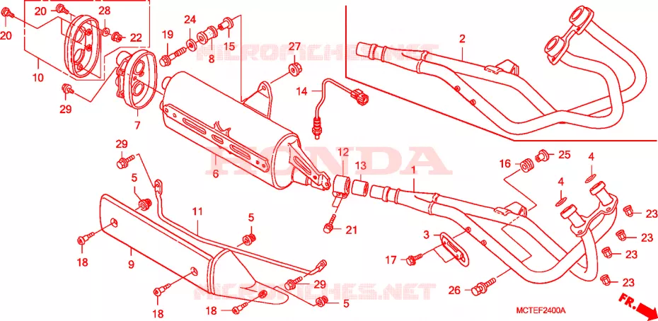 SILENCIEUX D'ECHAPPEMENT Honda SCOOTER 600 SILVERWING 2008  FJS600A6