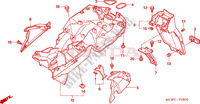 GARDE BOUE ARRIERE pour Honda VFR 800 VTEC ABS 2008