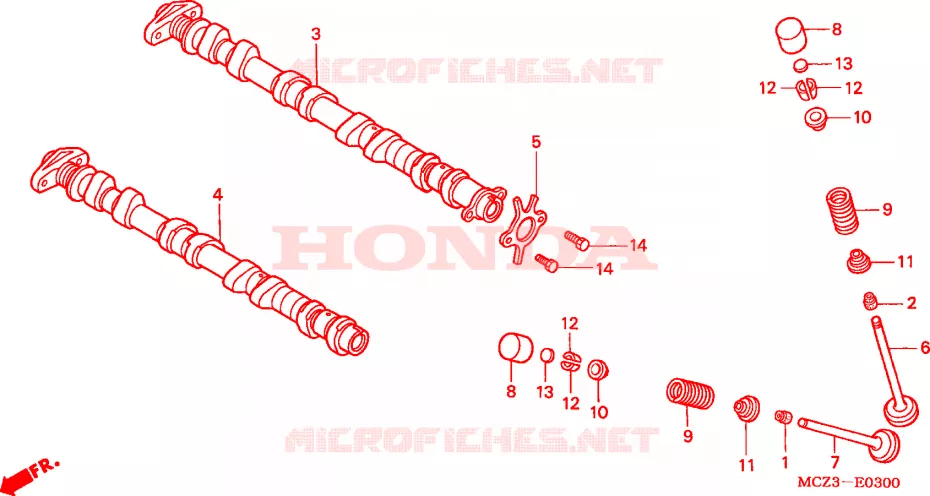 ARBRE A CAMES - SOUPAPE Honda MOTO 900 HORNET 2007  CB900F7
