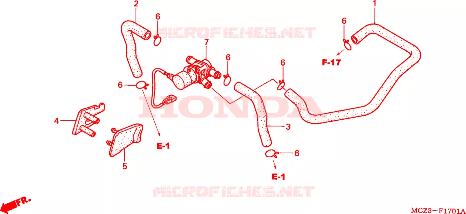 COMMANDE INJECTION D'AIR SOUPAPE Honda MOTO 900 HORNET 2005  CB900F4