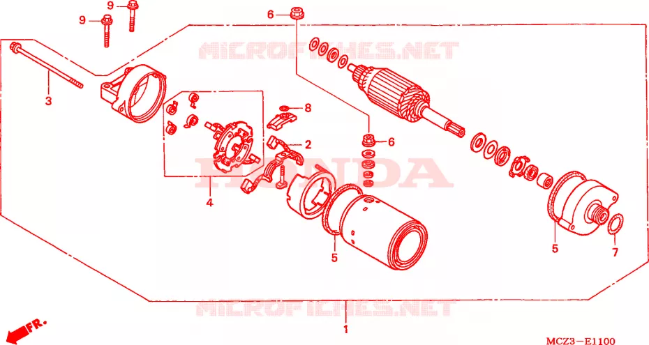 DEMARREUR Honda MOTO 900 HORNET 2003  CB900F3