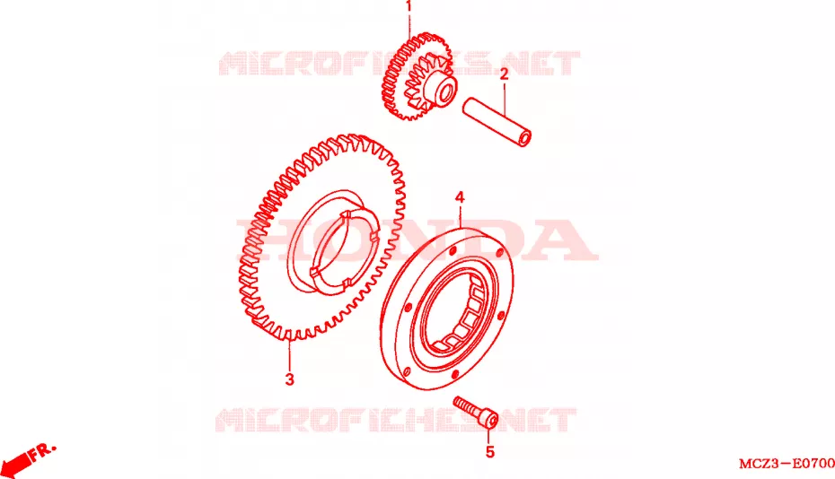 ROUE LIBRE DE DEMARREUR Honda MOTO 900 HORNET 2004  CB900F4