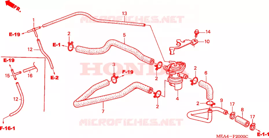 COMMANDE INJECTION D'AIR SOUPAPE Honda MOTO 1300 VTX 2007  VTX1300S7