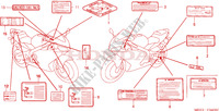 ETIQUETTE DE PRECAUTIONS pour Honda CBR 600 RR 2006