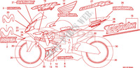 RAYURE(5) pour Honda CBR 600 RR MOVISTAR 2006