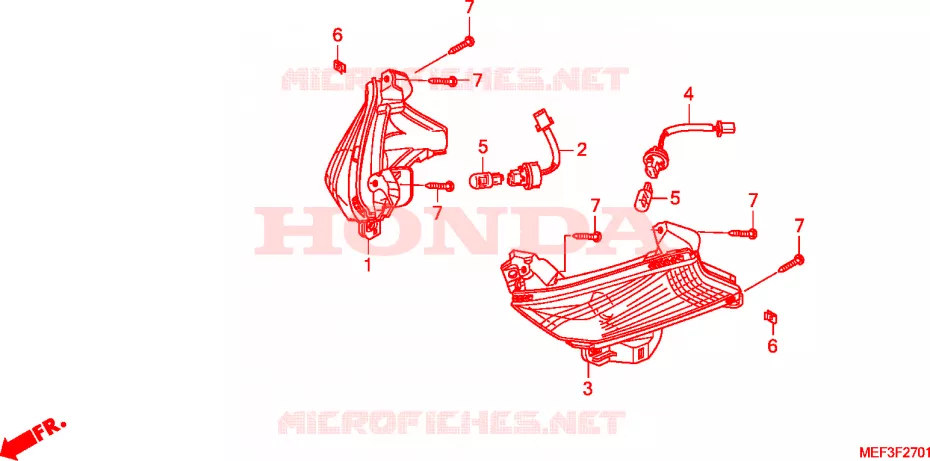 CLIGNOTANT(FJS400D9/FJS400A) Honda SCOOTER 400 SILVERWING 2012  FJS400D9