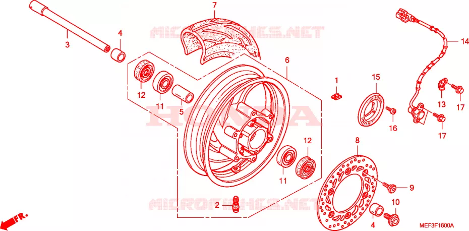 ROUE AVANT Honda SCOOTER 400 SILVERWING 2012  FJS400D9