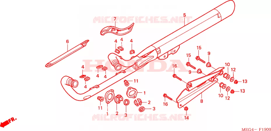 SILENCIEUX D'ECHAPPEMENT Honda MOTO 750 SHADOW 2006  VT750C6