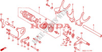 BARILLET DE SELECTION   FOURCHETTE DE SELECTION pour Honda CB 1300 BI COULEUR 2004