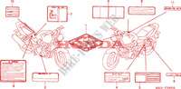 ETIQUETTE DE PRECAUTIONS(CB1300/A/F/F1) pour Honda CB 1300 TWO TONE 2003
