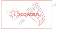 PROTECTION DE RESERVOIR   BOUCHON D'ESSENCE pour Honda CB 1300 BI COULEUR 2005