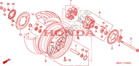 ROUE ARRIERE pour Honda CB 1300 BI COULEUR 2004