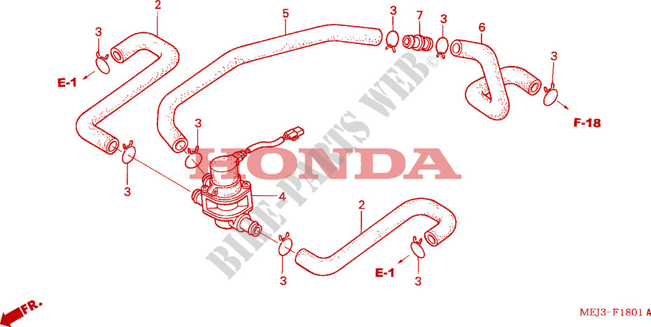 COMMANDE INJECTION D'AIR SOUPAPE pour Honda CB 1300 2005