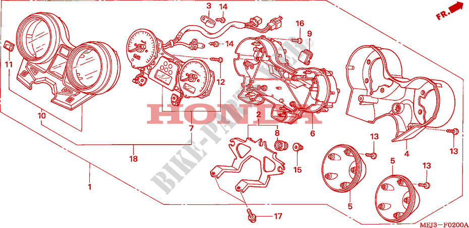 COMPTEUR(CB1300/A/F/F1) pour Honda CB 1300 2003