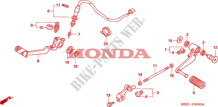 PEDALE pour Honda CB 1300 ABS FAIRING 2005