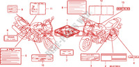 ETIQUETTE DE PRECAUTIONS  pour Honda CB 1300 ABS FAIRING 2006
