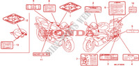 ETIQUETTE DE PRECAUTIONS pour Honda CBR 1000 RR REPSOL 2005